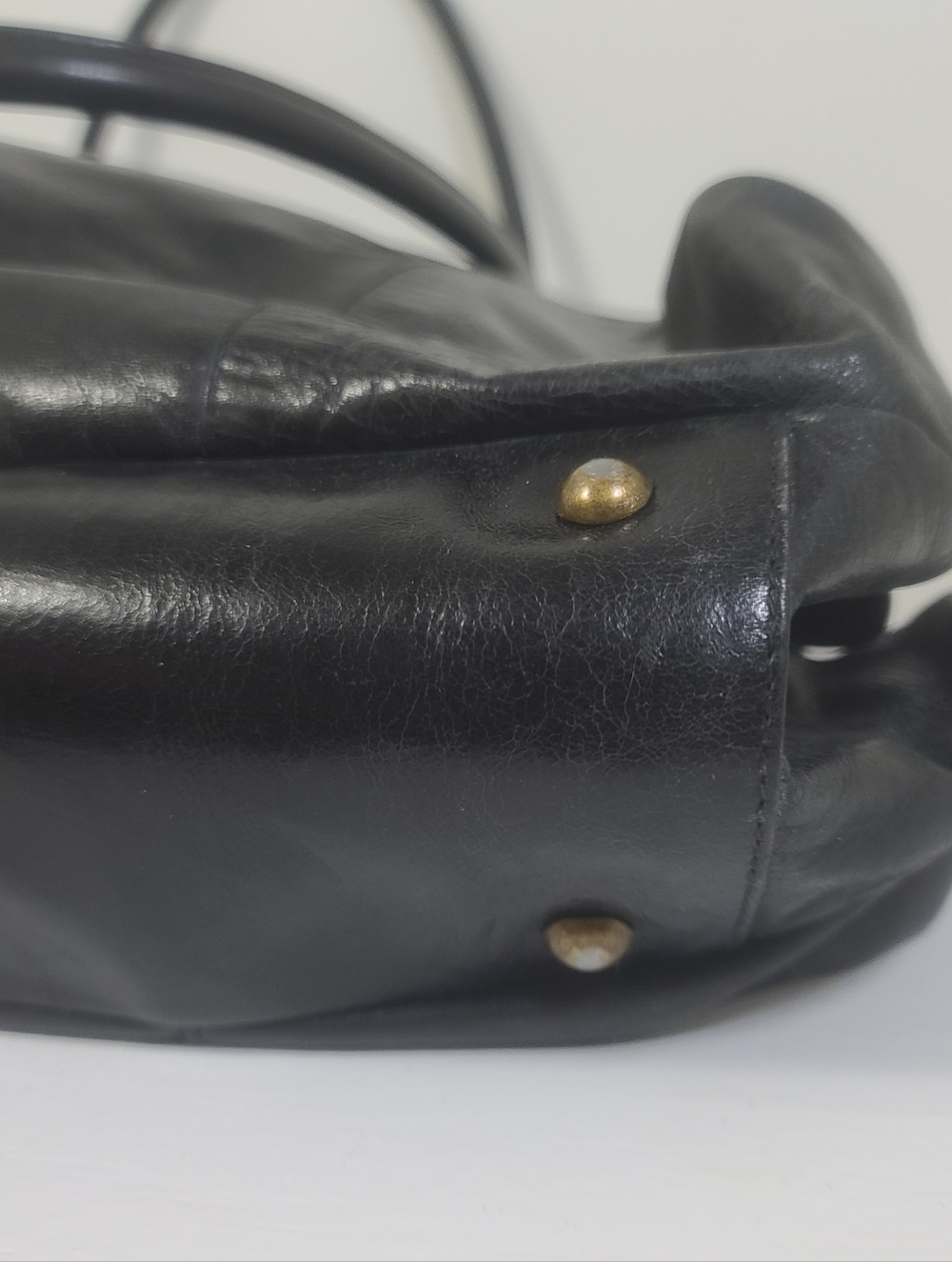Vintage HOBO Int'l Extra Large Slouchy Leather Tote Bag In Black - Picture 11 of 16